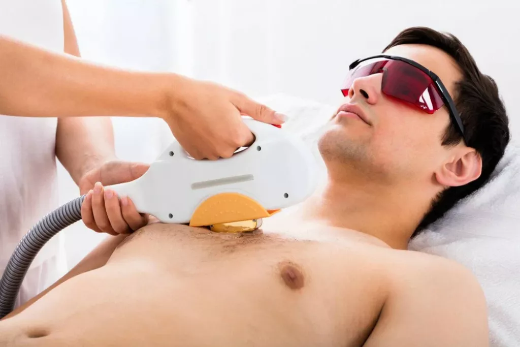 Transformative hair removal tailored to men's unique skincare needs in Dubai.